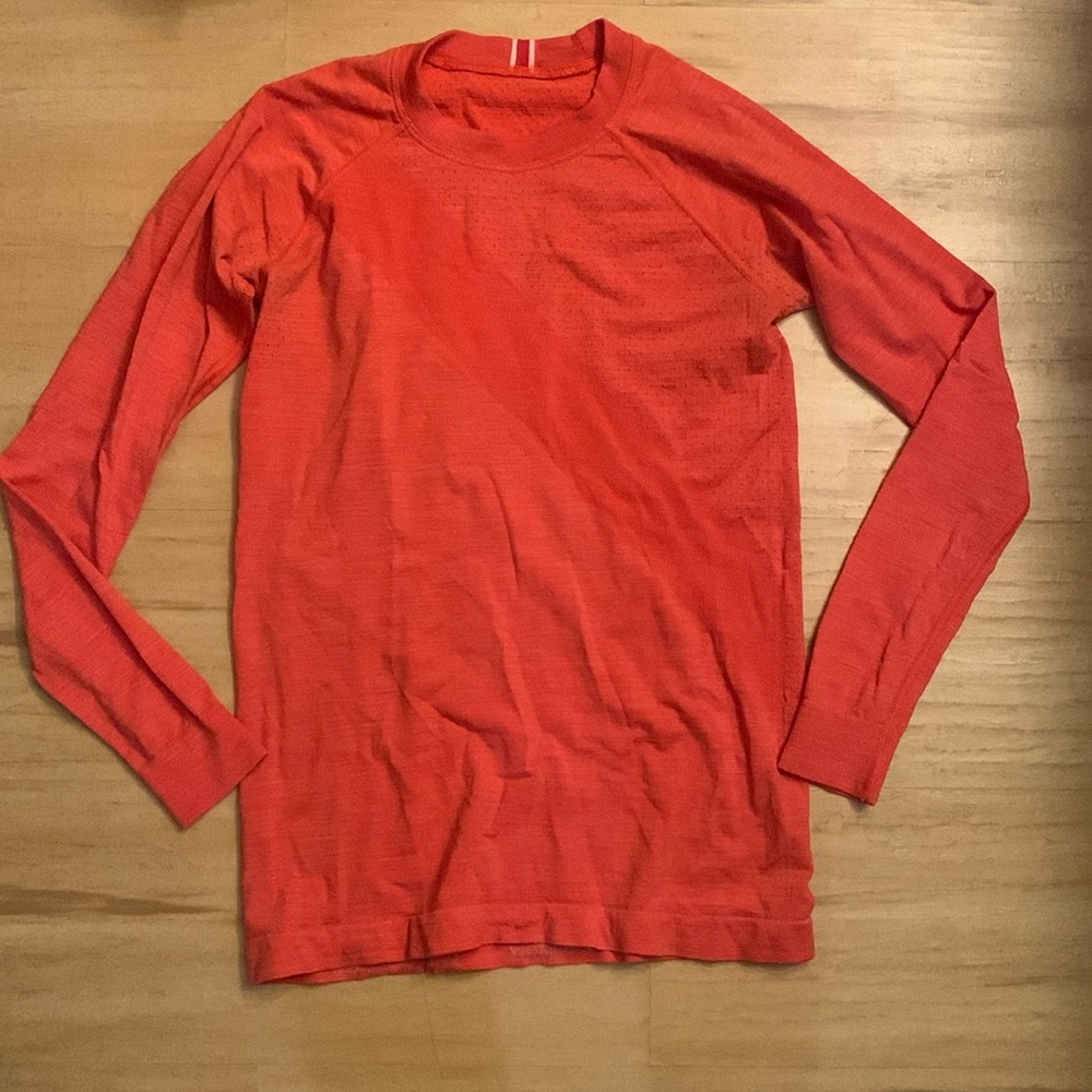 Tracksmith Brighton Merino Baselayer, Women’s Size Small, in Flame